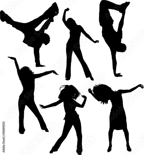 dancing people silhouettes