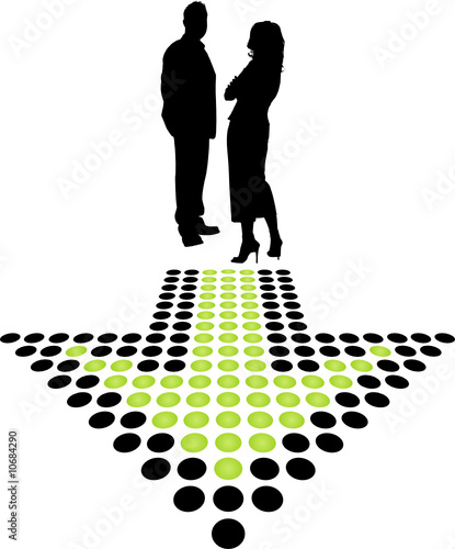 Arrow vector illustration with business conception