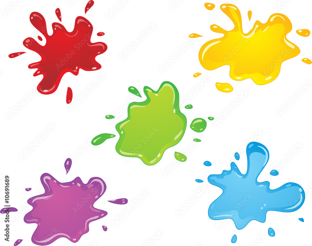 Fototapeta premium vector color paint splashes