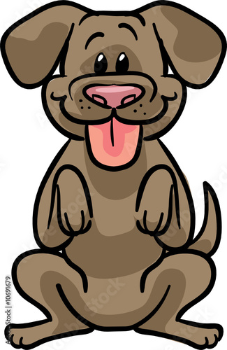 vector cute puppy dog illustration