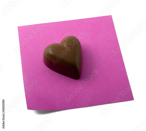 chocklate heart note photo