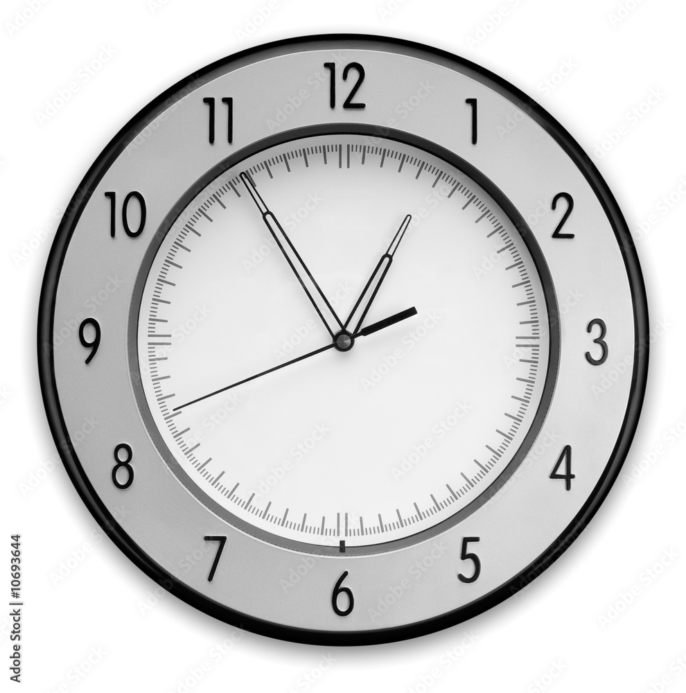 Wall Clock, isolated on white background Wall Clock, isolated on white background