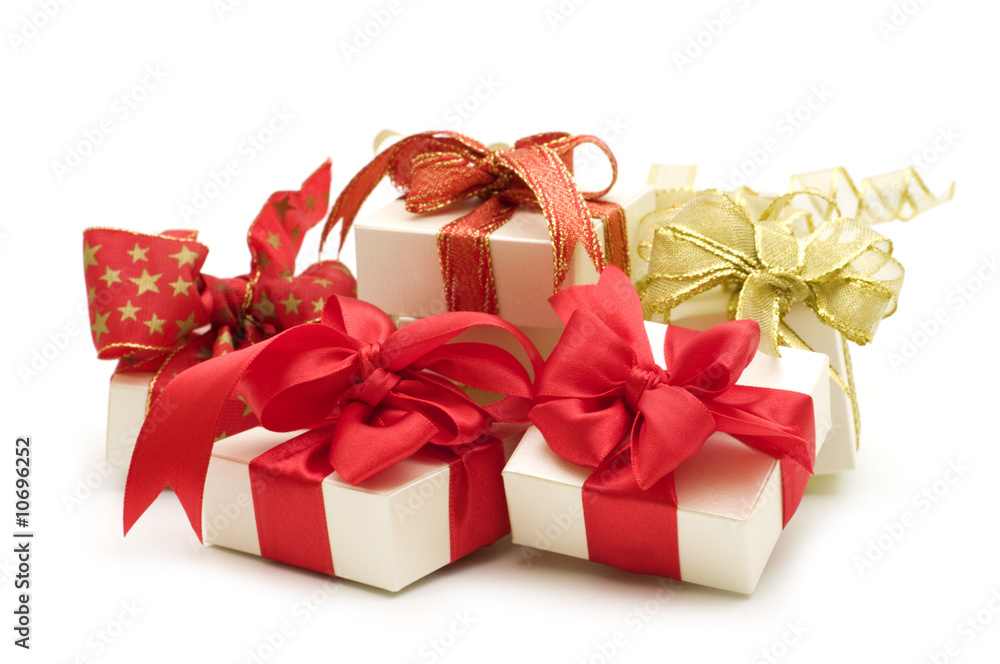 gift boxes on white background gift boxes on white background