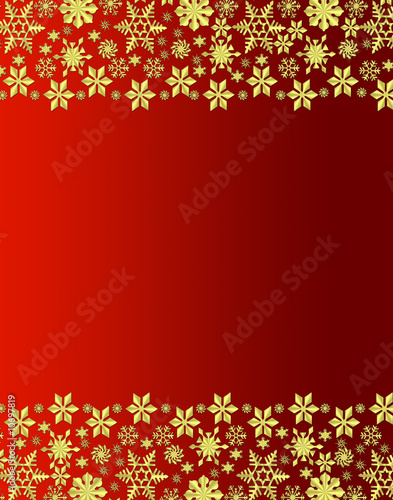 Christmas background with golden snowflakes # 3