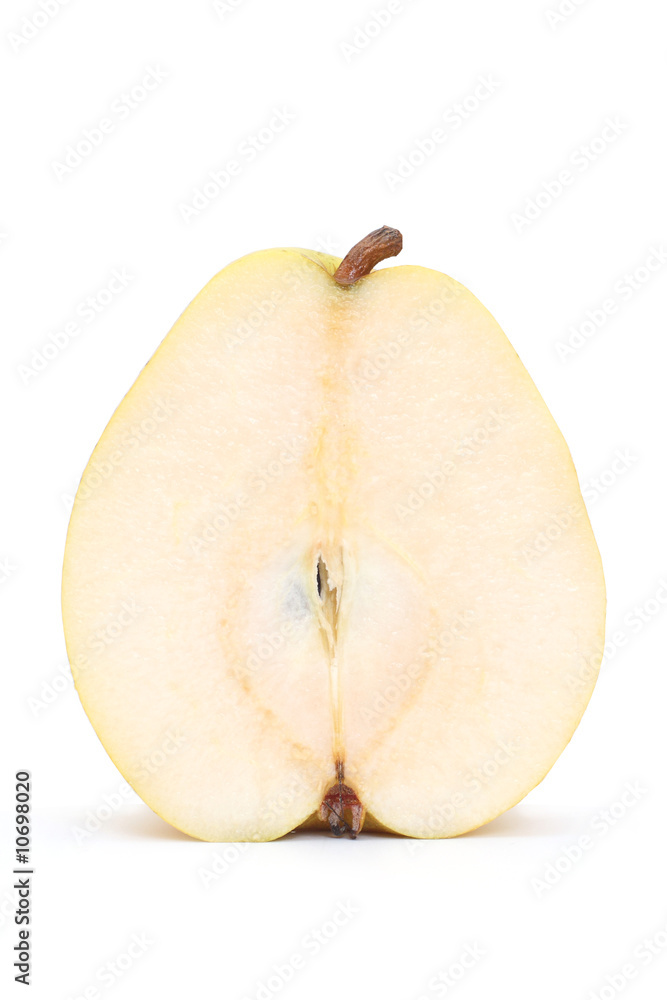 Half of yellow pear