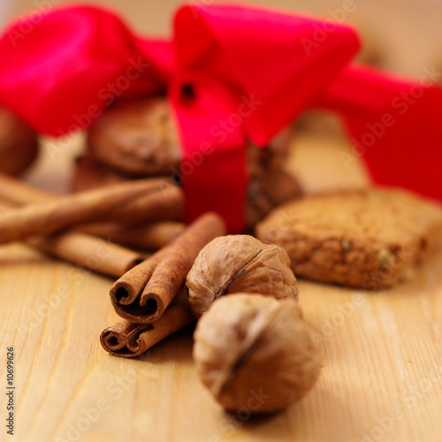 Christmas Cake and Walnuts photo