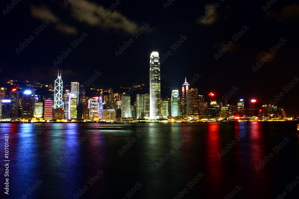 Skyline Honk Kong at night
