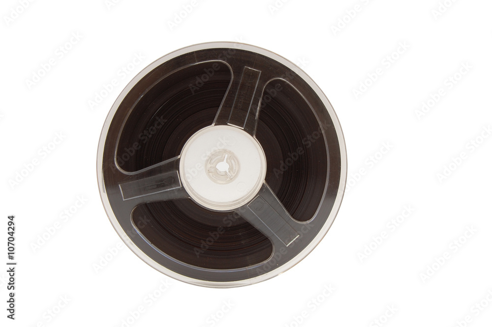 A reel of quarter-inch analogue recording tape