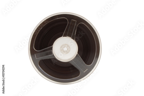 A reel of quarter-inch analogue recording tape