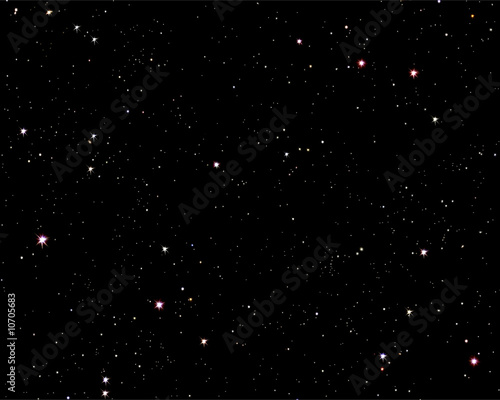 Plakat noc niebo galaktyka kosmos wszechświat