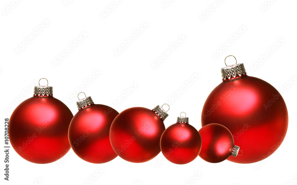 Colored christmas glass balls isolated on white Colored christmas glass balls isolated on white