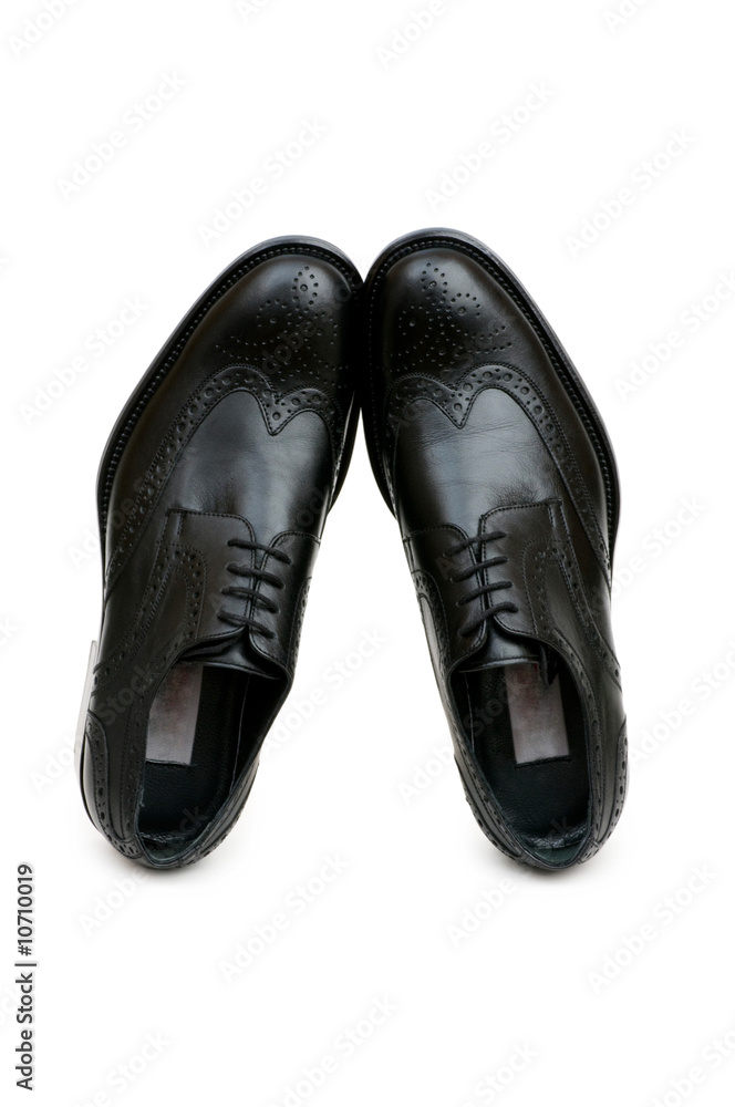 Black shoes isolated on the white background Black shoes isolated on the white background