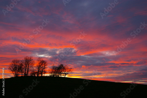 abendrot auf dem land