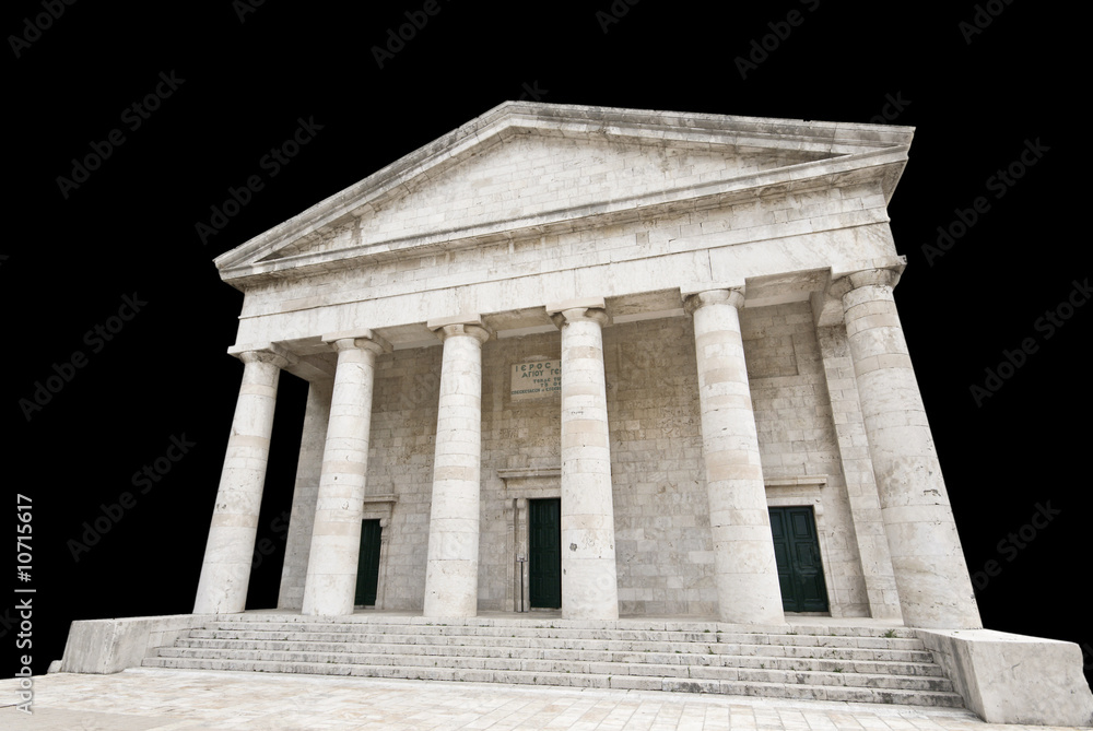 Ancient Greek temple isolated Ancient Greek temple isolated