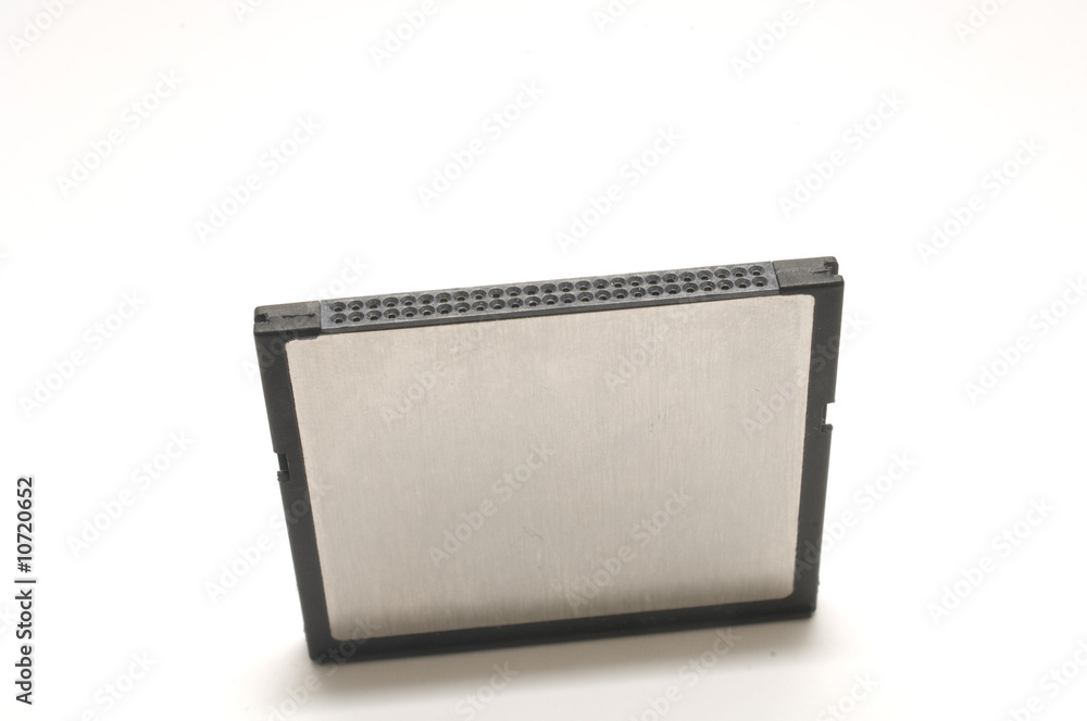 Generic flash card standing on end on white Generic flash card standing on end on white