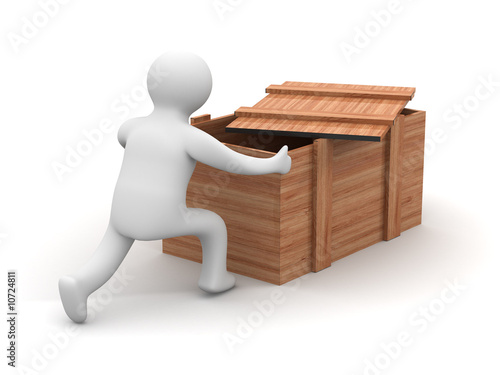 loader a pushing empty box....