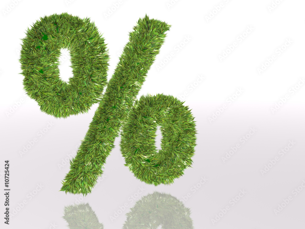 percent in green grass percent in green grass