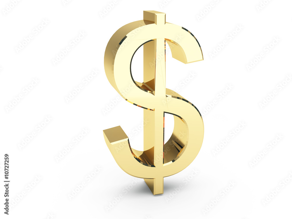 golden Dollar symbol golden Dollar symbol
