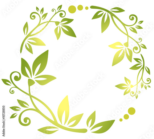 green floral pattern