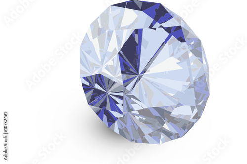 A close up of a diamond over a white background Vector