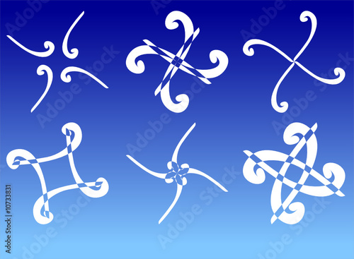 snowflakes, vector illustration for christmas and winter designs