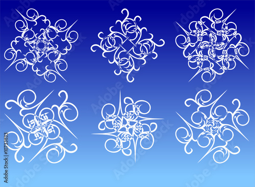 snowflakes, vector illustration for christmas and winter designs