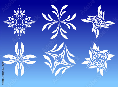 snowflakes, vector illustration for christmas and winter designs