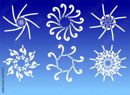 snowflakes, vector illustration for christmas and winter designs
