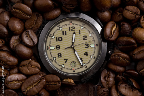 Watch in the coffee beans