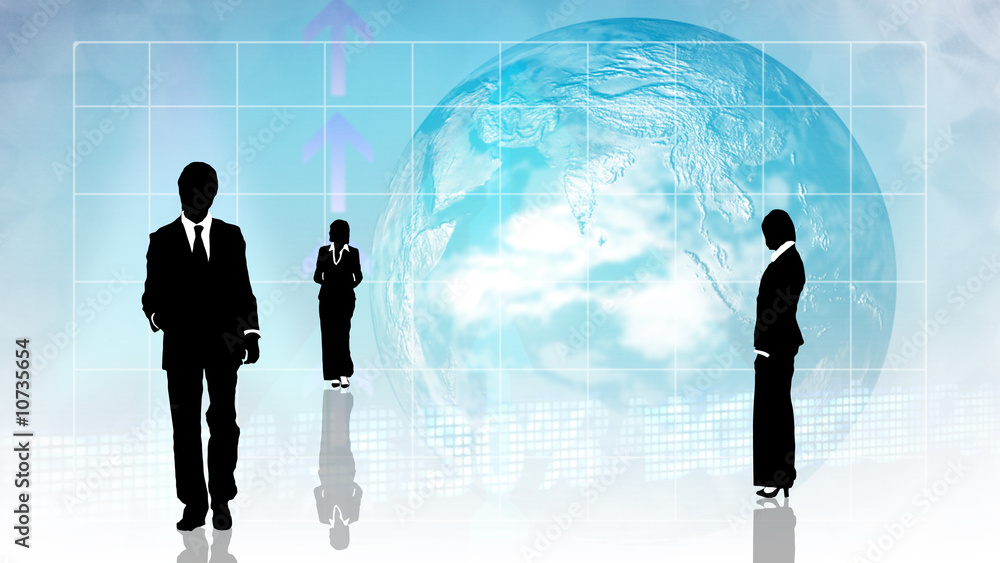 Man and woman showing teamwork in busines concept Man and woman showing teamwork in busines concept
