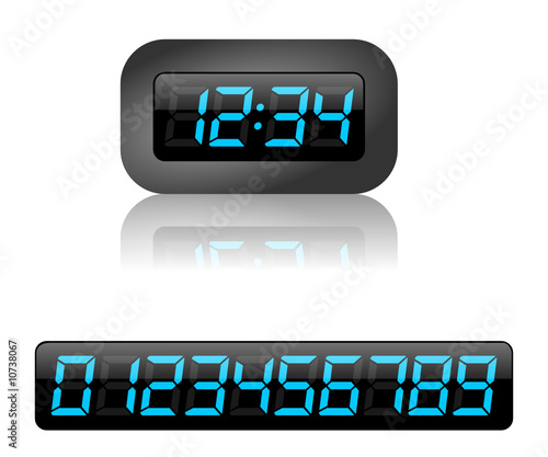 digital clock - vector