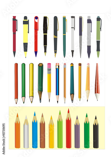 big vector collection of writing tools