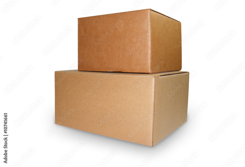 Two Brown Shipping Boxes Two Brown Shipping Boxes