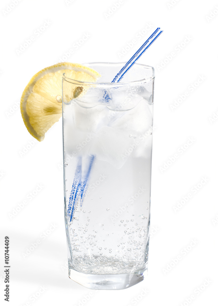 Glass of tonic water, clipping path included Glass of tonic water, clipping path included
