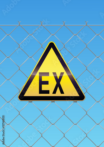 Panneau de danger atmosphère explosive