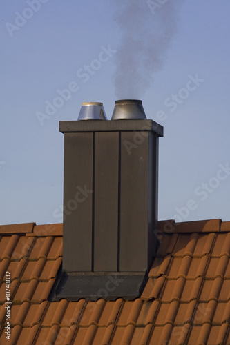 Schormstein eines modernen Hauses