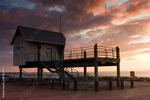 Race Office at sunset on the Morecambe Bay
