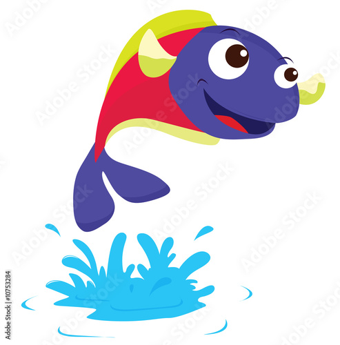 fish illustration with hand pointing to the right