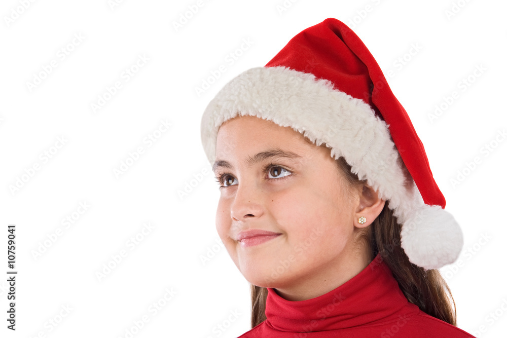 Beautiful girl with hat of christmas Beautiful girl with hat of christmas