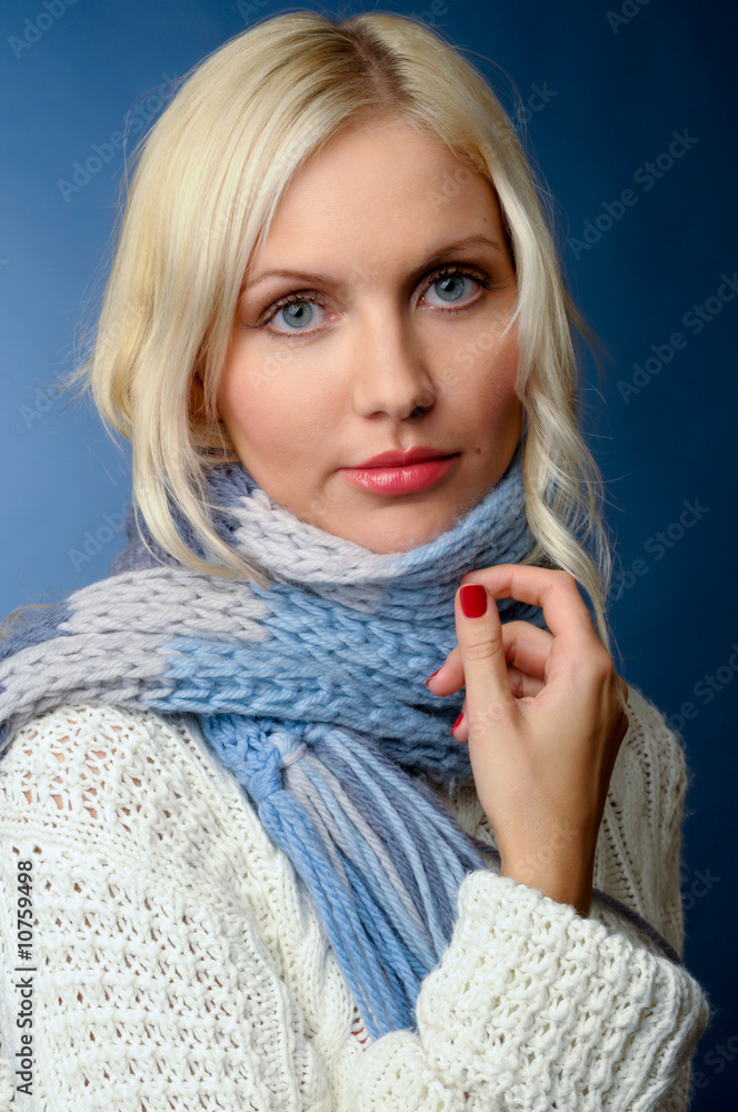 blonde girl in winter clothes blonde girl in winter clothes