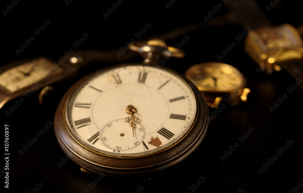 Retro pocket watch with broken minute-hand Retro pocket watch with broken minute-hand