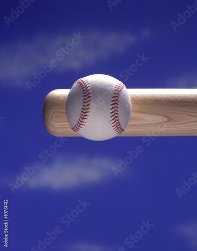 Photography a baseball bat hitting a baseball