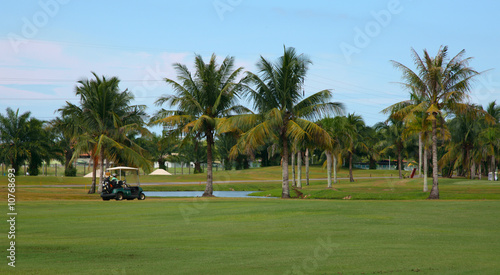 golf cart in tropics