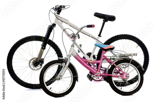 Mountain bike and child bike