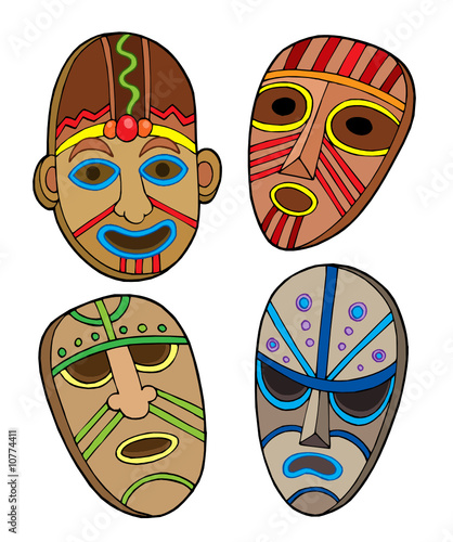 Tribal masks collection