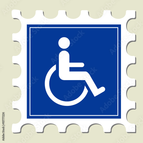 Handicapped Sign Stamp