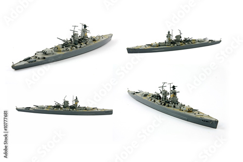 Vászonkép Model of military ship