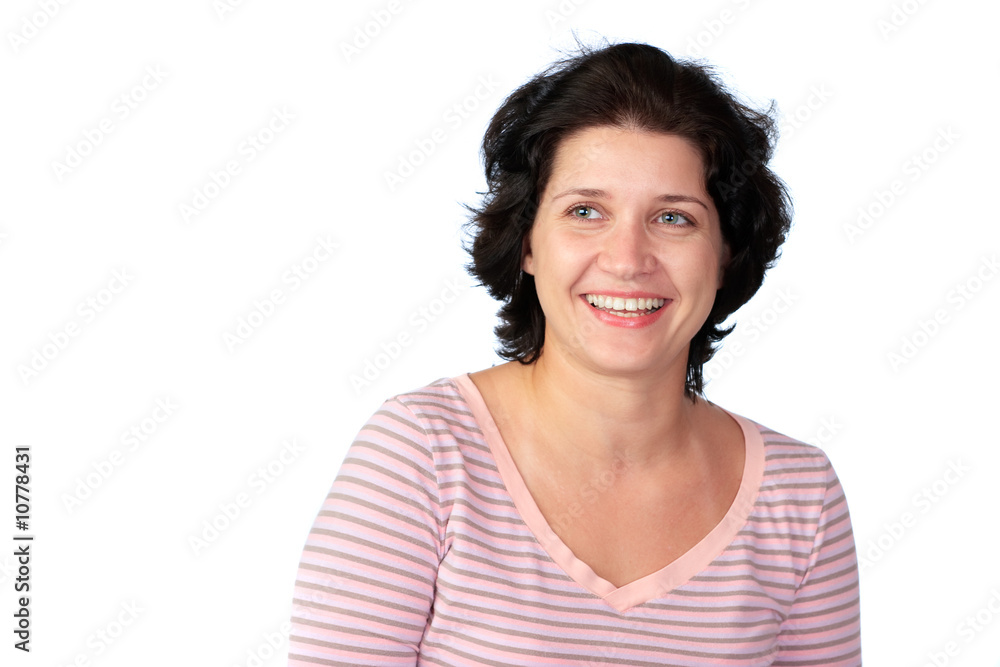 Woman on a white background Woman on a white background