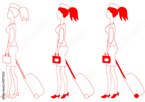 Stewardess Silhouette
