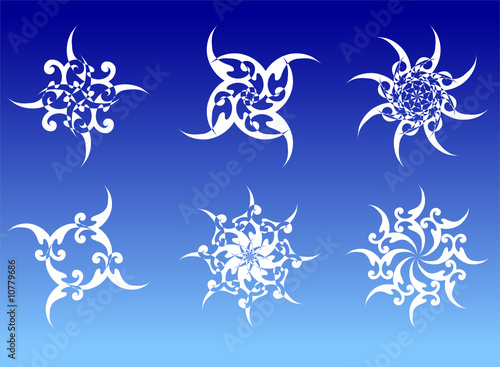snowflakes, vector illustration for christmas and winter designs